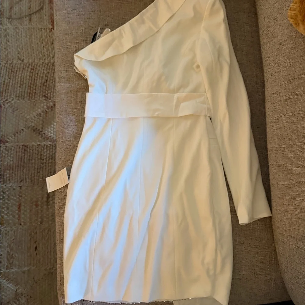 NWT Miss Circle White and Silver Sequin Dress XS - Picture 5 of 5